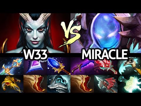 Miracle- Arc Warden Vs W33 Queen of Pain The Battle Begins Meta 7.22 Dota 2