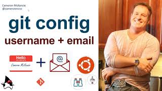 set git config username and email example
