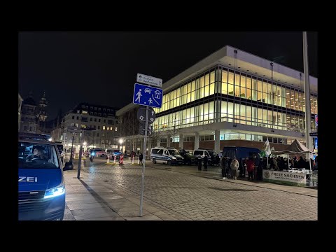 Dresden Montagsprotest Lutz Giesen, Max Schreiber & Antifa Gegendemo 9.2.26