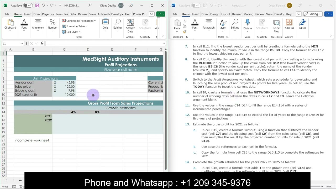 Full Tutorial of Module 3_ SAM Project 1b _ New Perspectives Excel 2019 | Med Sight Instruments