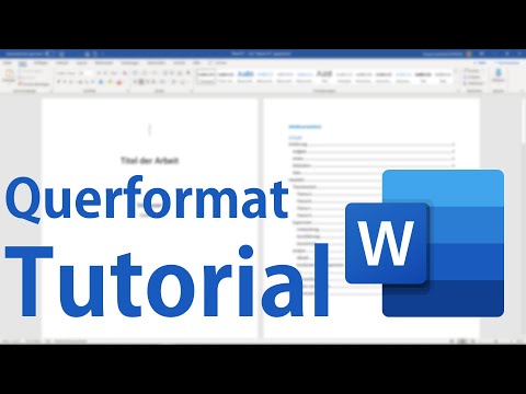 Querformat in Word - Tutorial - Hochformat und Querformat in einem Dokument