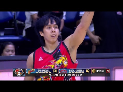 Kyt Jimenez 4-POINT SHOT for San Miguel vs Ginebra in 4Q | PBA Season 49 Governors' Cup