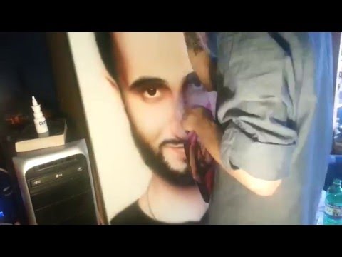 Портрет аэрографом. Airbrush portrait by Sergey Dolgikh.