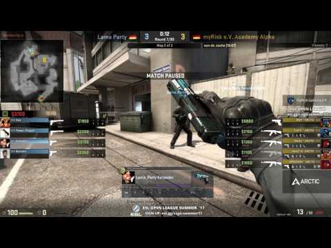 [myRisk TV | SlicewOw] myRisk eV Academy Alpha vs. Lama Party - ESL Open Sommer - Map 2: de_overpass