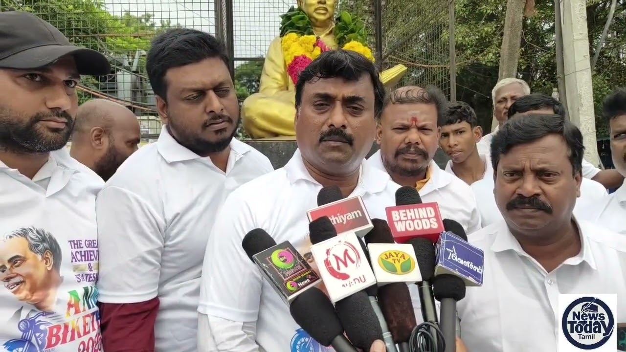 பேரறிஞர் அண்ணாவிற்கு பாரத ரத்னா விருது வழங்க வலியுறுத்தி ராஜ்பவன் நோக்கி இருசக்கர வாகன பேரணி .!