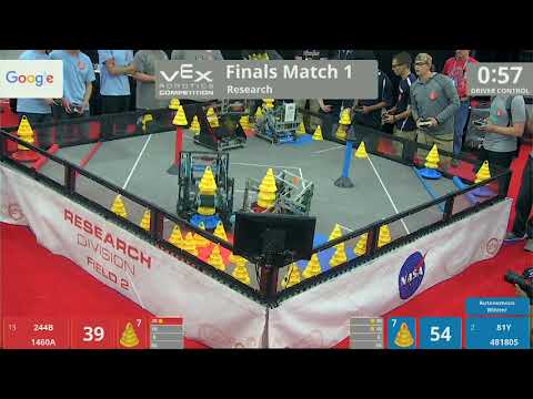 Vex Worlds 2018 Research Division Finals Team 48180s and 81Y