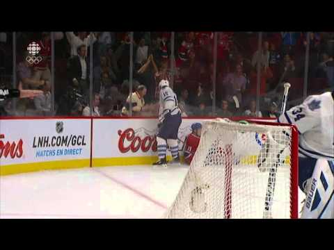 Lars Eller breakaway wrister goal 4-3 Toronto Maple Leafs vs Montreal Canadians 10/1/13 NHL Hockey