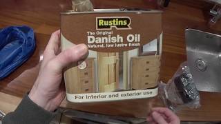 083 Oiling up my iroko wood kitchen worktops with Danish oil