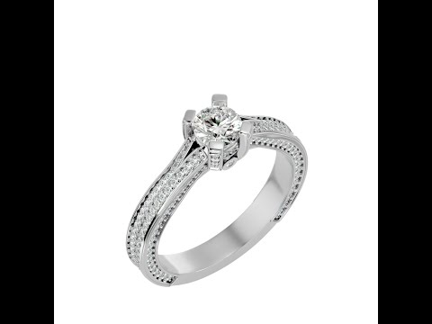 Inel de logodna Charming Split Shank Rose Aur 18k Real Diamonds  - Anemona
