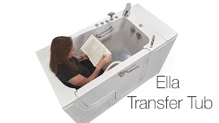 Wheelchair-Accessible Transfer Acrylic Walk-In Tub with L-Shaped Door | Ella’s Bubbles