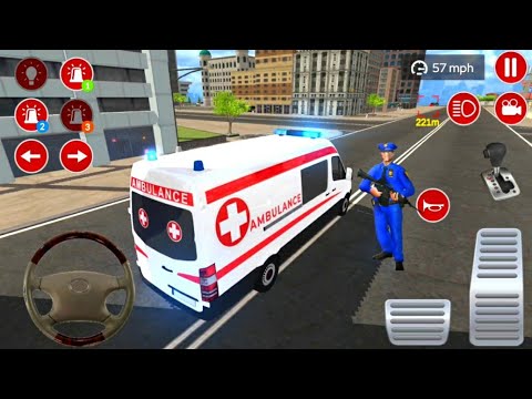 Policeman Emergency Ambulance Rescue Van Driving Simulator _ Gameplay #144