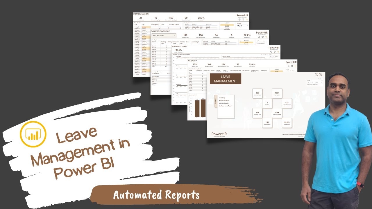 Leave Dashboard Power BI Template to manage leave and availability in Power BI