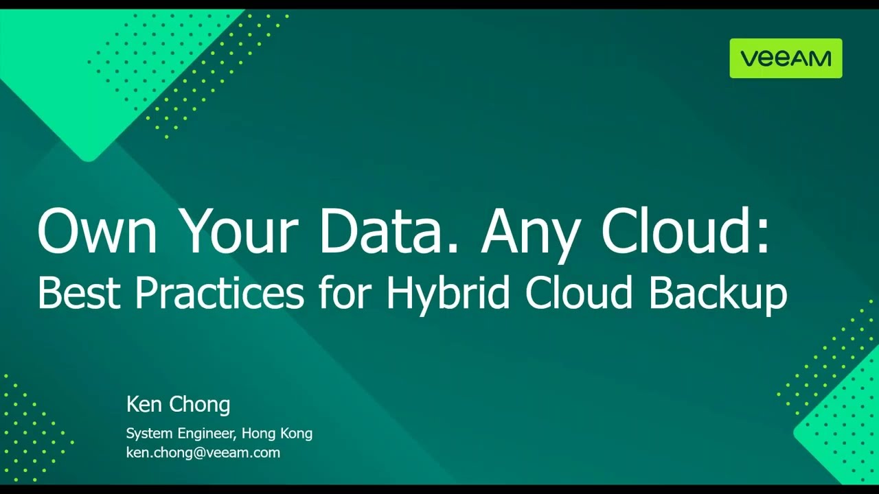 Own Your Data. Any Cloud: Best Practices for Hybrid Cloud Backup video