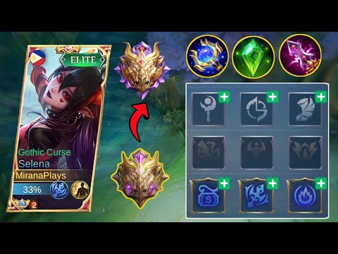 SELENA BEST EMBLEM SET SEASON 27 ⚡ GOTHIC CURSE GAMEPLAY  - MOBILE LEGENDS BANG BANG 🔥