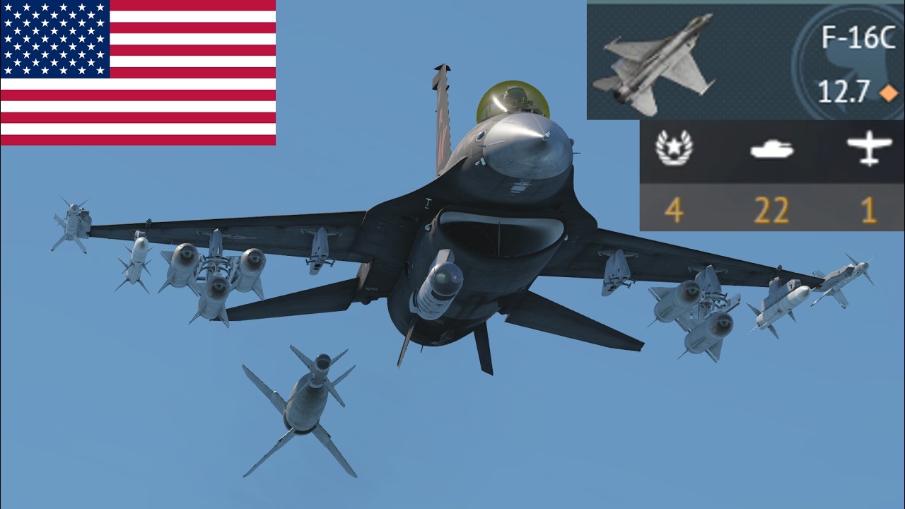 THE F-16C IS STILL AMAZING - 22 KILL CAS GAME  (F-16C CAS)