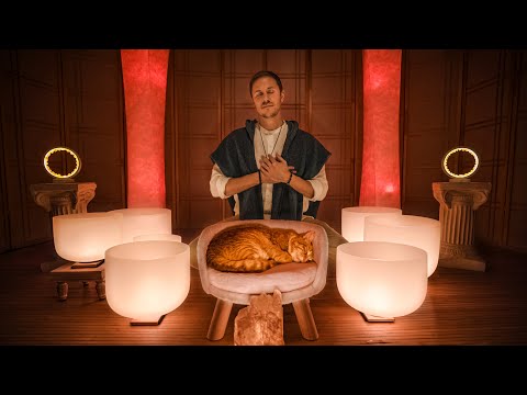 "I AM" Sound Bath for Root Chakra Healing - Grounding Meditation Music | Crystal Singing Bowls