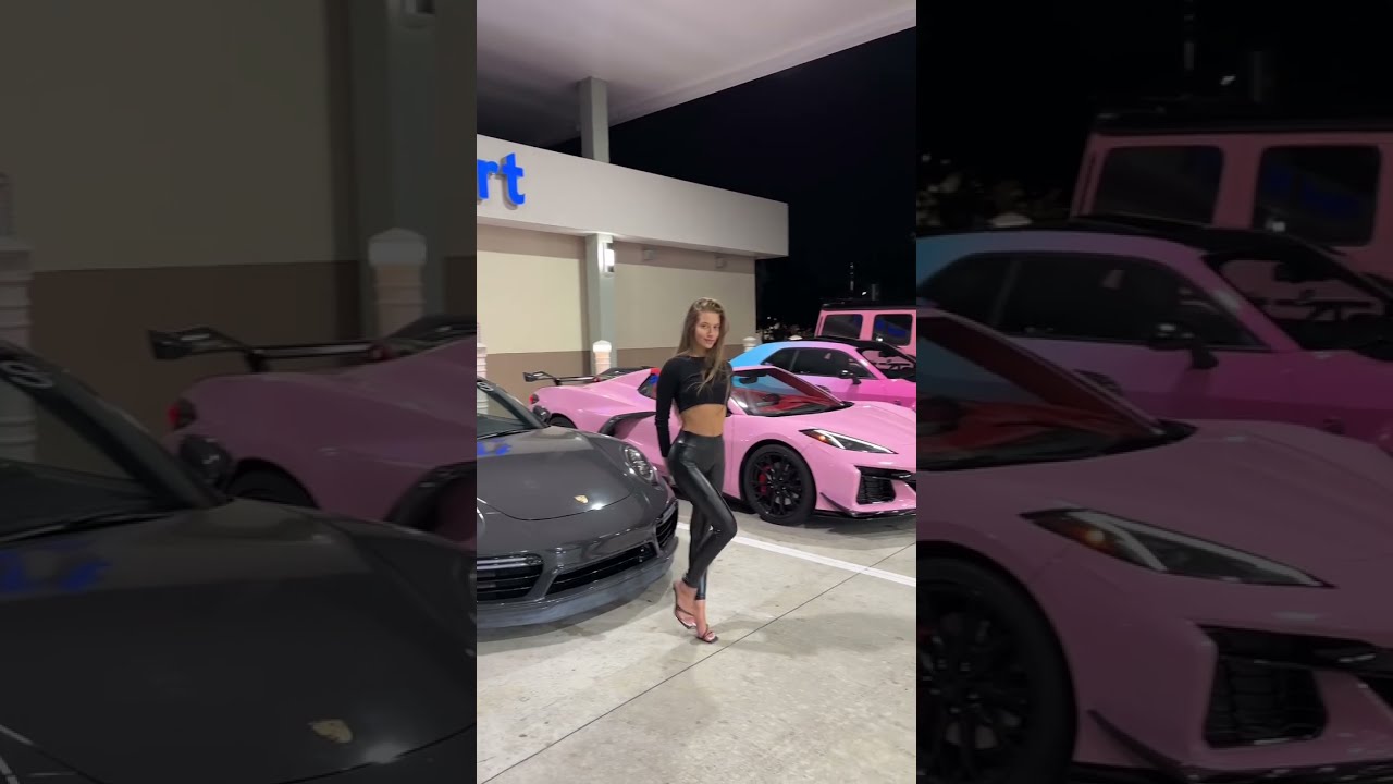 Pink fleet energy 💗 #luxury #cars #fashion