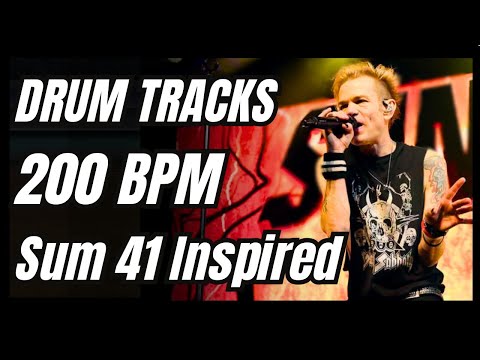 FAST Pop Punk Drum Track | 200BPM Drum Track #drumsonly  #drumstrack