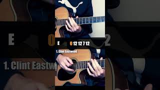 Clint Eastwood by Gorillaz on One String #guitar #tutorial