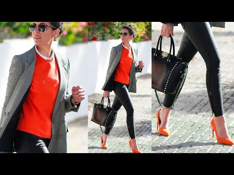 COMBINACIONES DE ROPA DE MODA 2020 ELEGANTES Y FINAS con zapatos de color rojo