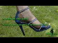 Mary In Walking In The Park In Vintage Stockings