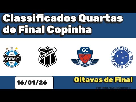 Tabela Copinha 2026 Classificados Quartas de Final Copa São Paulo Futebol Jr 16/01/26 | Copinha 2026