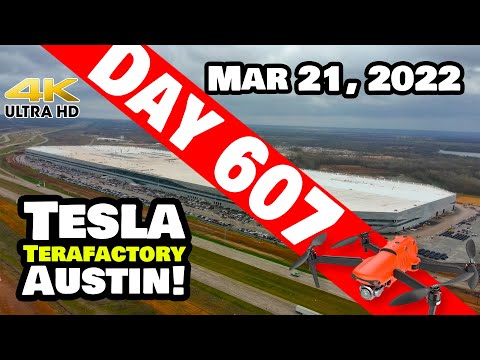 EXCAVATION & MORE SOLAR AT GIGA TEXAS! - Tesla Gigafactory Austin 4K  Day 607 - 3/21/22- Tesla Texas
