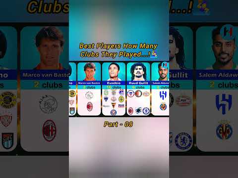 The Best Players – How Many Clubs They Played For? ⚽⛹️‍♀️ | Part - 08 | #shorts #shortsfeed  #fyp