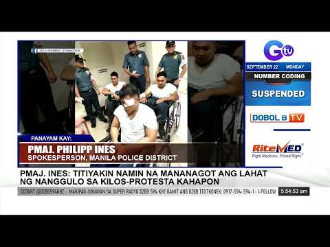 Mahigit 100 indibidwal, arestado dahil sa panggugulo sa kilos-protesta sa Maynila — MPD