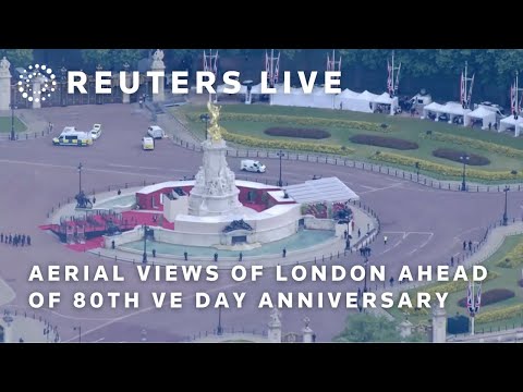 LIVE: Aerial views of London ahead of 80th VE Day anniversary