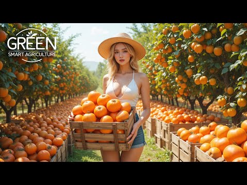 The worlds most expensive persimmon - Harvesting & Making Process in Factory Agriculture Technology