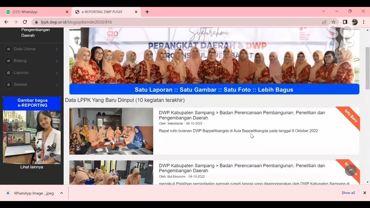 Tutorial entry e-reporting DWP