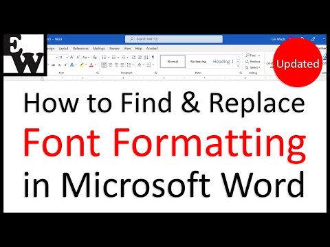 How to Find and Replace Font Formatting in Microsoft Word (Updated) Video