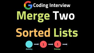 YouTube video 'Merge Two Sorted Lists - LeetCode 21 - Coding Interview Questions'