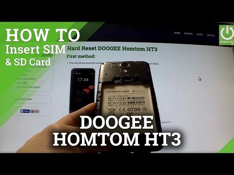 DOOGEE Homtom HT3 - How to Insert SIM card and micro SD card in DOOGEE