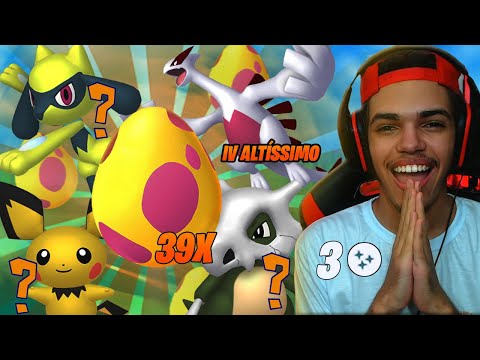 CHOQUEI 2 SHINY NOS OVOS DE RIOLU! 39 OVOS DE 7KM - POKÉMON GO