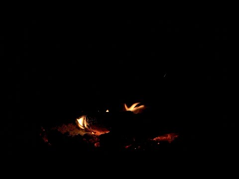 🔥Crackling Fire at Night Dark Background Video - 12h Burning Fireplace Sounds & Black Screen 4K UHD