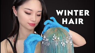 [ASMR] Winter Hair Dye with Hair Chalk