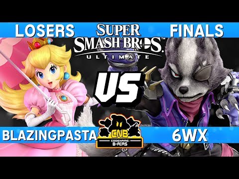 Smash Ultimate Tournament Losers Finals - BlazingPasta (Peach) vs 6WX (Wolf) - CNB 179