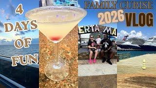 FIRST FAMILY CARNIVAL CRUISE VLOG 2026 |  COZUMEL, MEXICO 