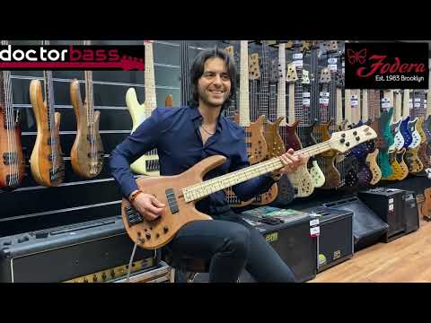 Fodera Monarch Std Special Doctorbass Edition Bird's eye Maple 5 string 19mm spacing - Figured Redwood top image 21