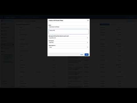 Create API token for CI and Kubernetes