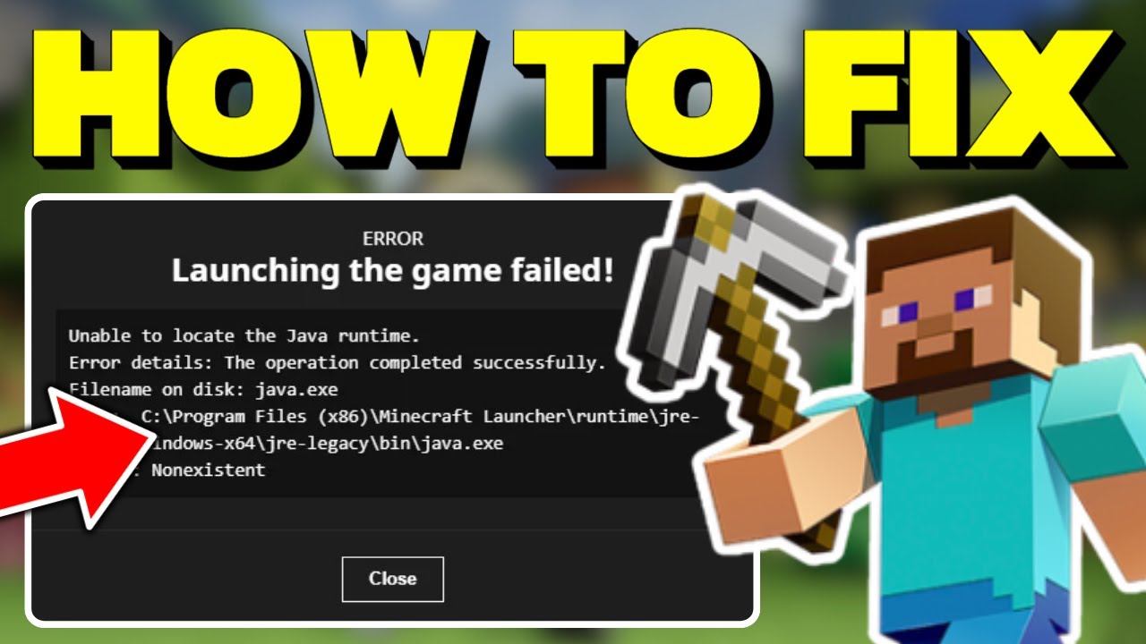 FIX Unable To Locate Java Runtime On Minecraft Error (Launching Game Failed)