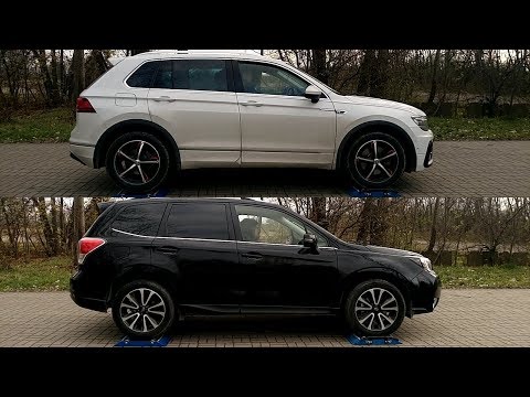 Part 1: Volkswagen Tiguan 4MOTION vs Subaru Forester XT S-AWD - 4x4 test on rollers