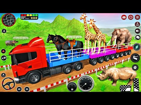 Animal Transport Truck 2025 | Offroad Cargo Delivery & Farm Animals Loading Gameplay 3D