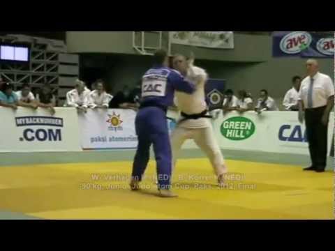 Judo 2012 Paks -90kg W- Verhagen M (NED) - B- Korrel M (NED) (Final) (IPPON) Junior Atom Cup