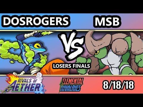 ER - MSB (Kragg) Vs. DosRogers (Ranno) - Rivals of Aether Losers Finals