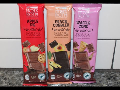 Moser Roth (ALDI) Chocolate Bar: Apple Pie, Peach Cobbler & Waffle Cone Review