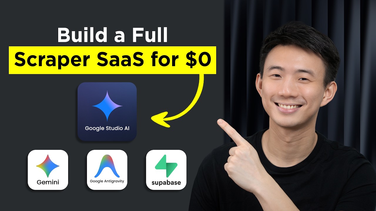 I Built a Lead Scraper SaaS in 15 mins with 3 Free Google AI Tools (Gemini, Stitch, Antigravity)