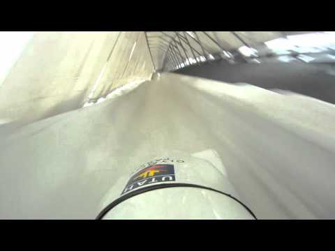 Bobsled Helmet Cam down the Bobsled Track - Utah Olympic Park